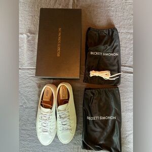 Beckett Simonon White Leather Sneakers